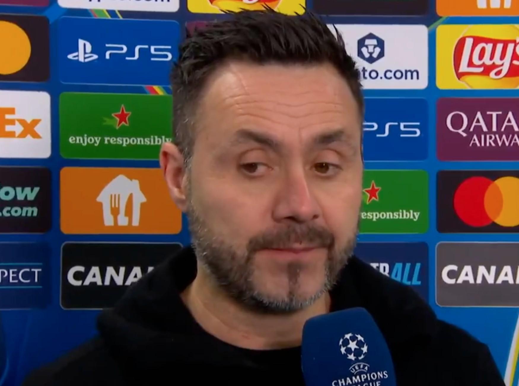 壹号娱乐-德泽尔比：我们没发挥出应有水平，索博那球本应该防守得更好